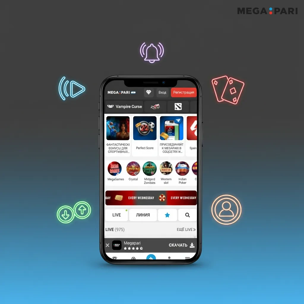 Funciones de la app móvil MegaPari: PWA veloz, ARS, pagos locales, bono, apuestas en vivo, casino y soporte 24/7