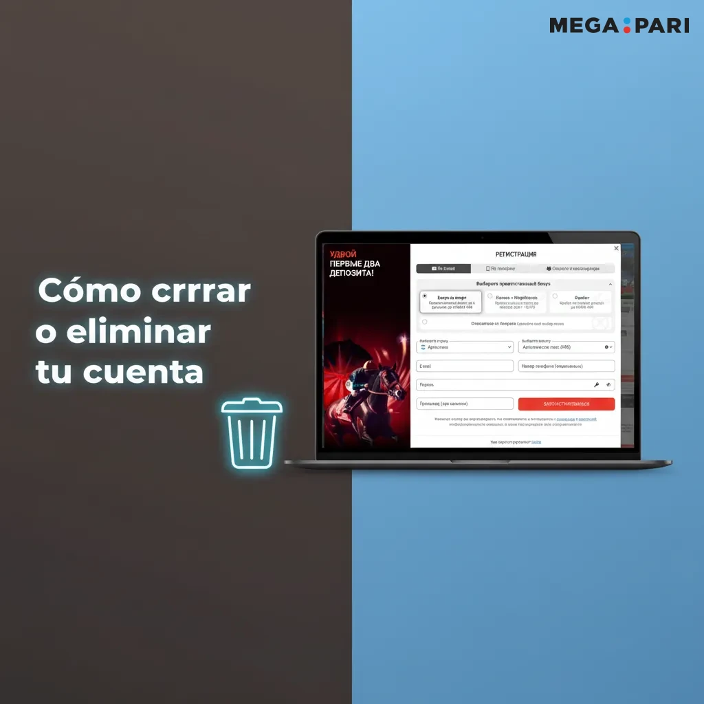 Infografía sobre cómo cerrar o eliminar tu cuenta y activar autoexclusión, con pasos y confirmación por correo.