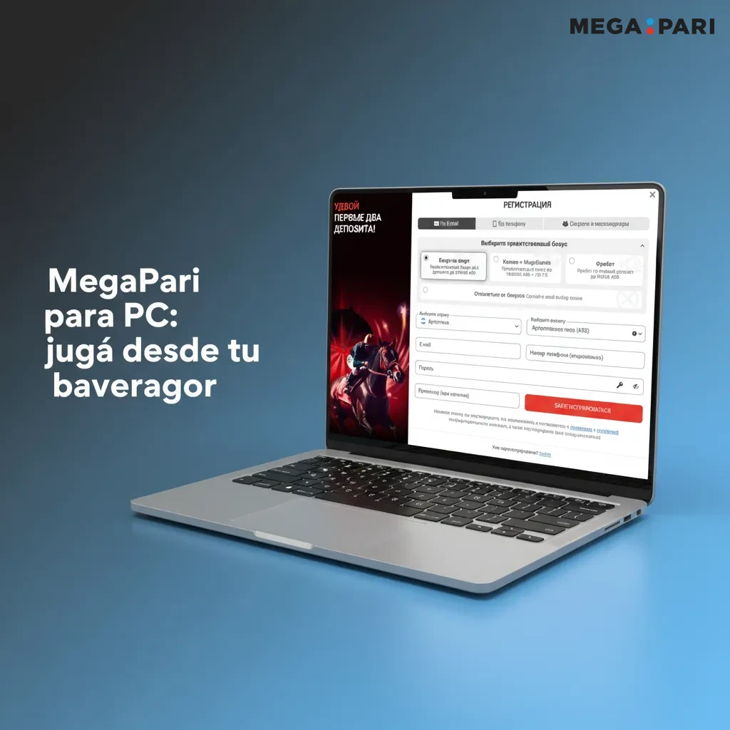 MegaPari en PC: sitio abierto en navegador, opción Instalar sitio y acceso directo fijado a la barra de tareas.