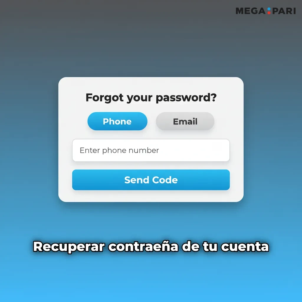 Ilustración del restablecimiento de contraseña con opciones email/SMS, código y candado 2FA