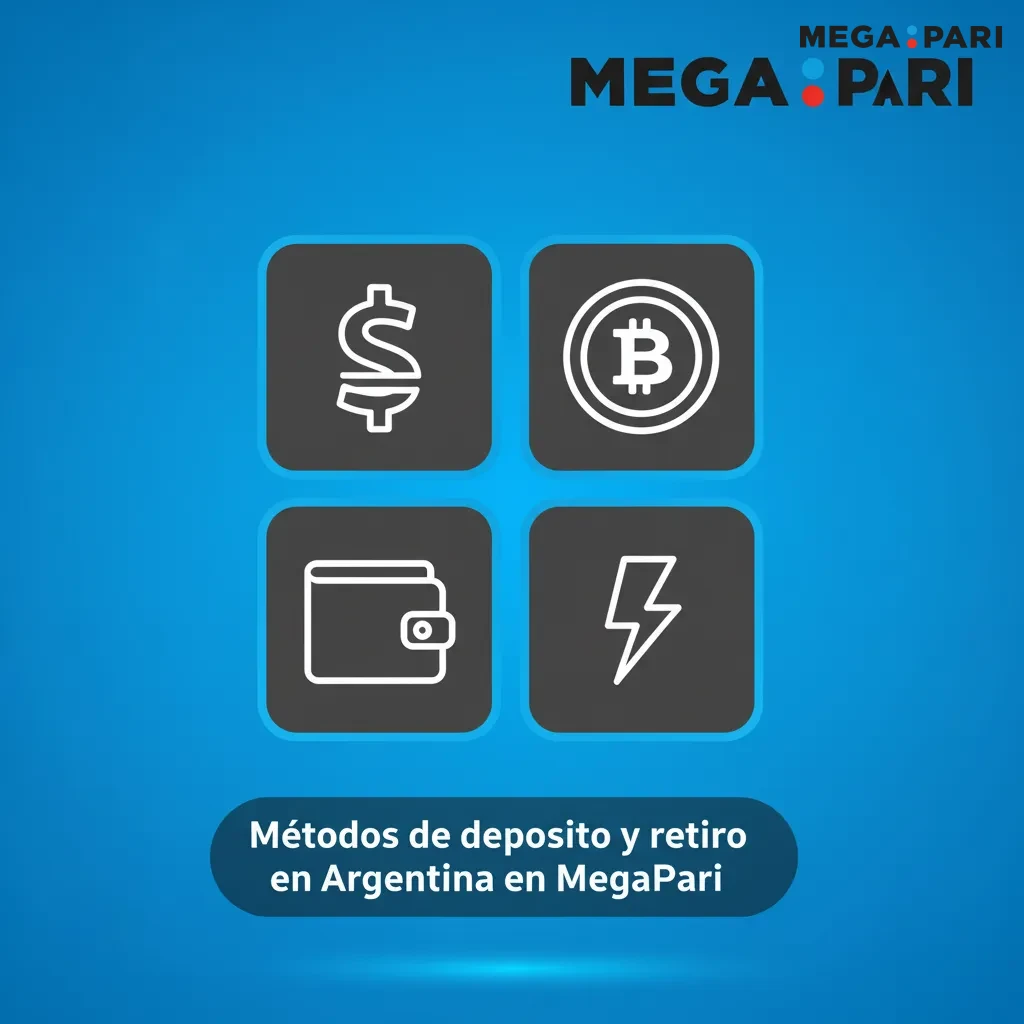 Métodos de depósito y retiro en MegaPari Argentina: Visa, Mastercard, Jeton, MiFinity, AstroPay, BTC, ETH y USDT.
