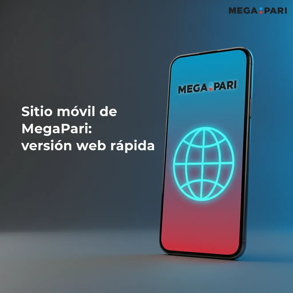 Teléfono con el sitio móvil de MegaPari: web rápida sin descarga, menús claros y acceso a casino, pagos y soporte.