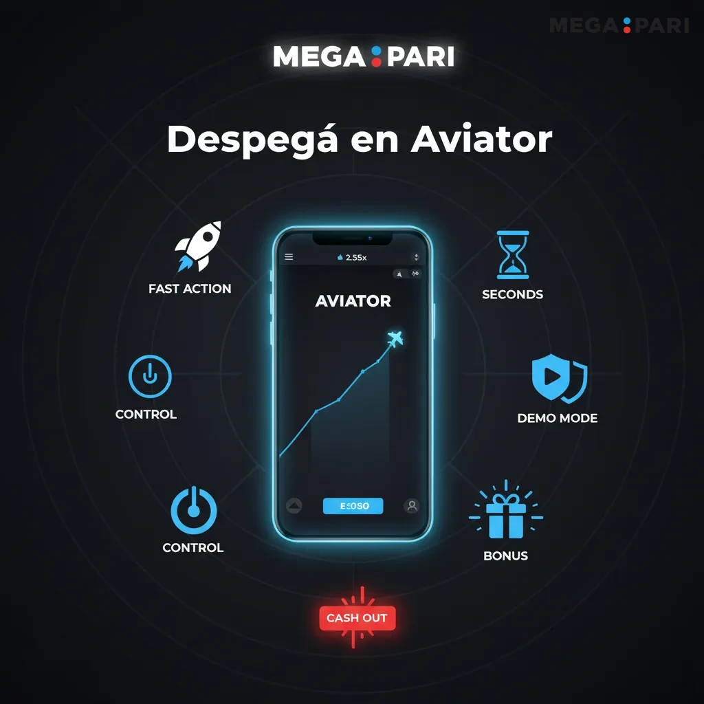 Interfaz de Aviator: avión despegando, multiplicador en ascenso, botones de apuesta y cashout, modo demo y bono.