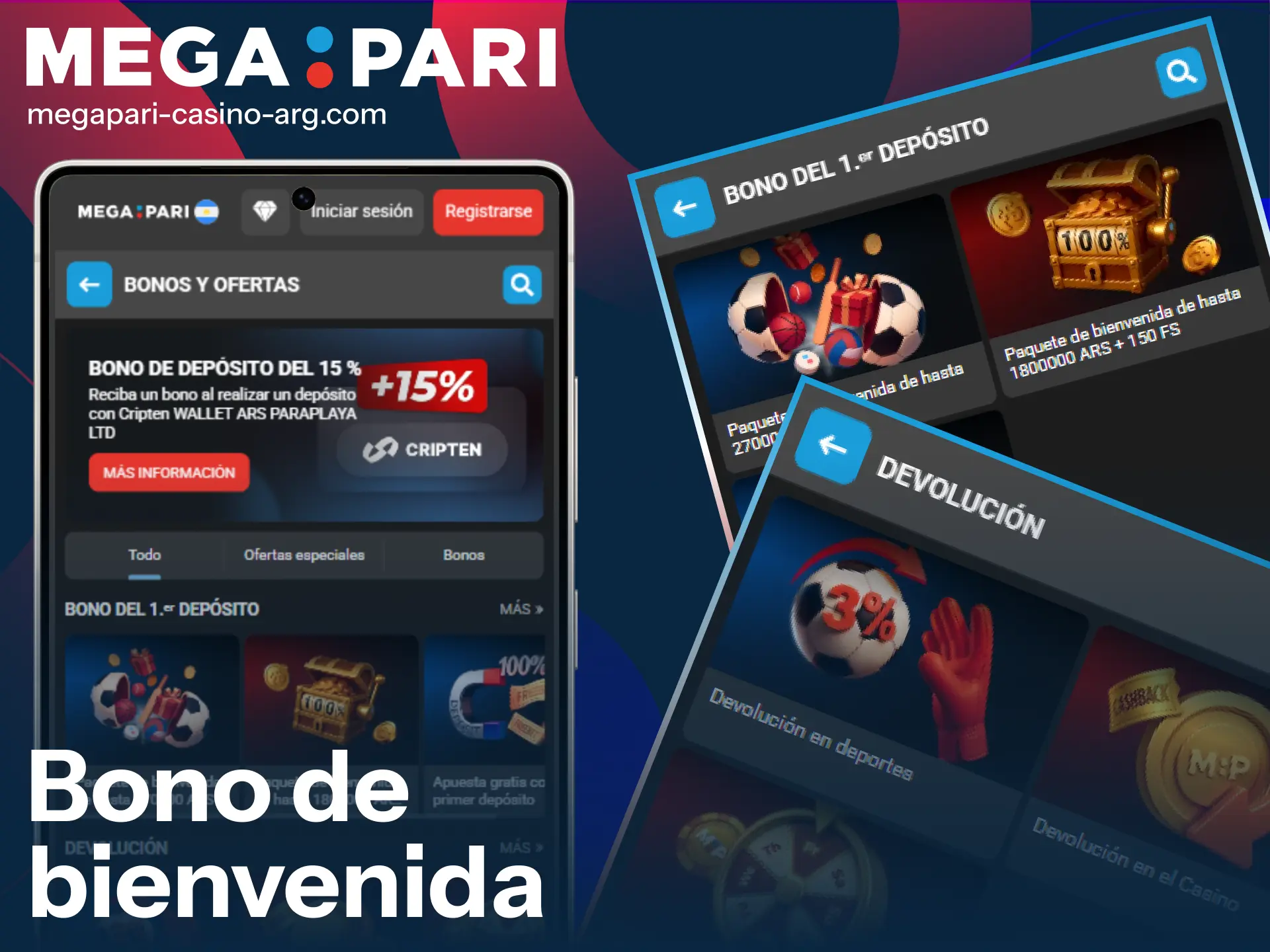 Solicitá un bono de bienvenida exclusivo desde tu MegaPari App.