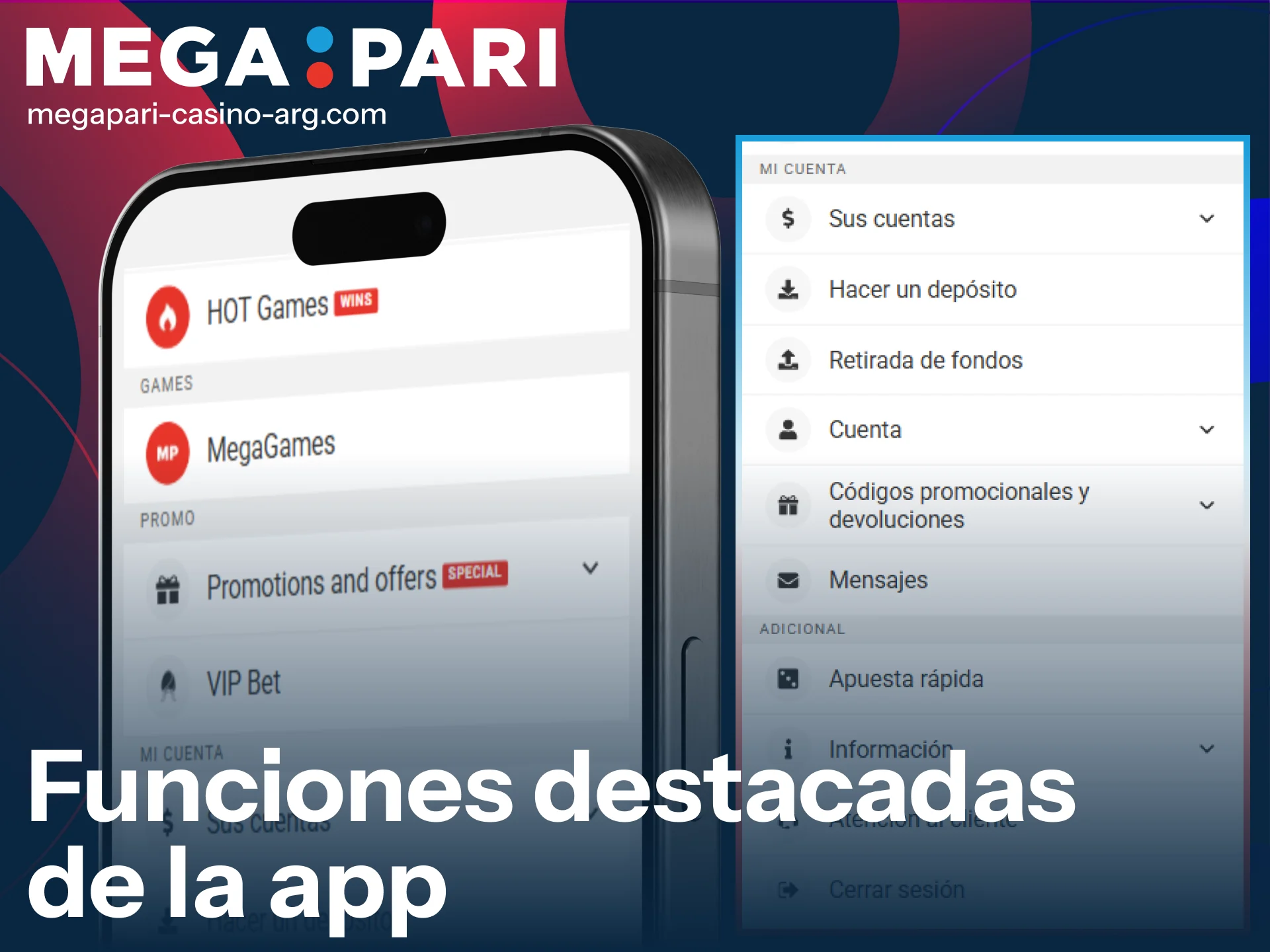 Descubrí las mejores funciones móviles disponibles en tu MegaPari App.