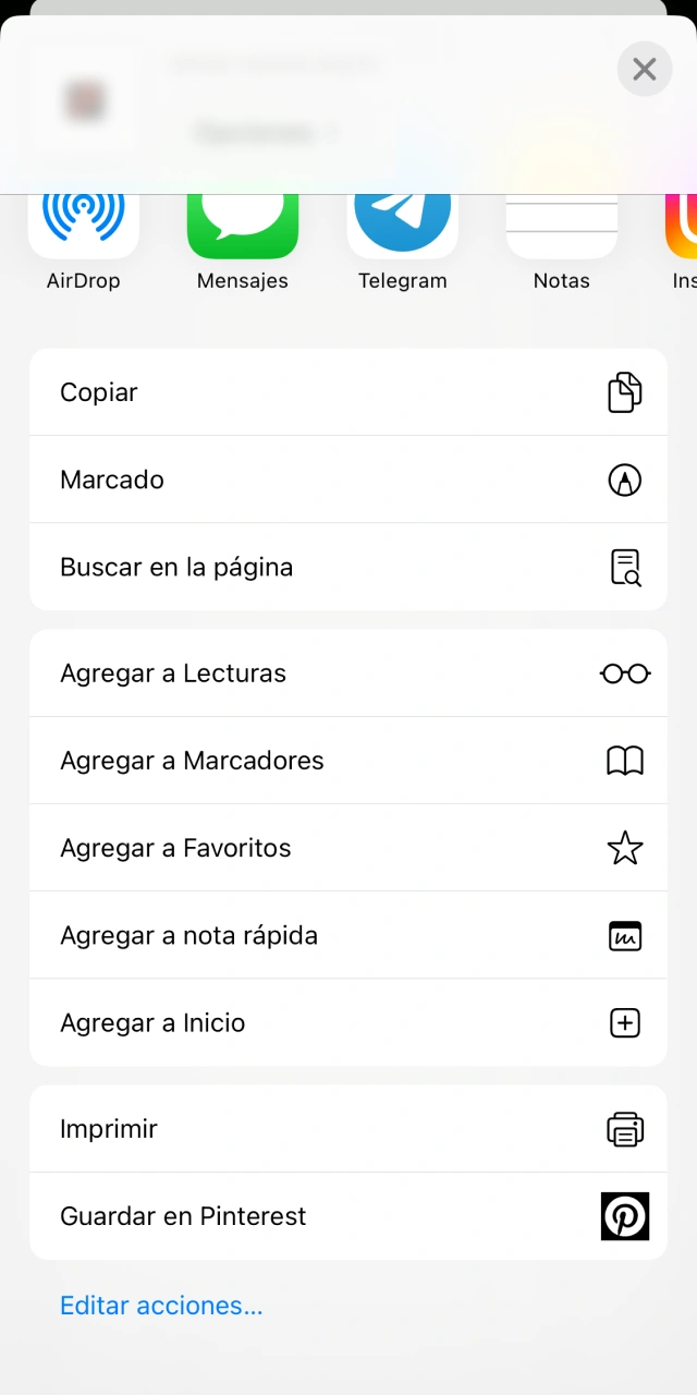 Seleccioná agregar a inicio para instalar el acceso de MegaPari App.