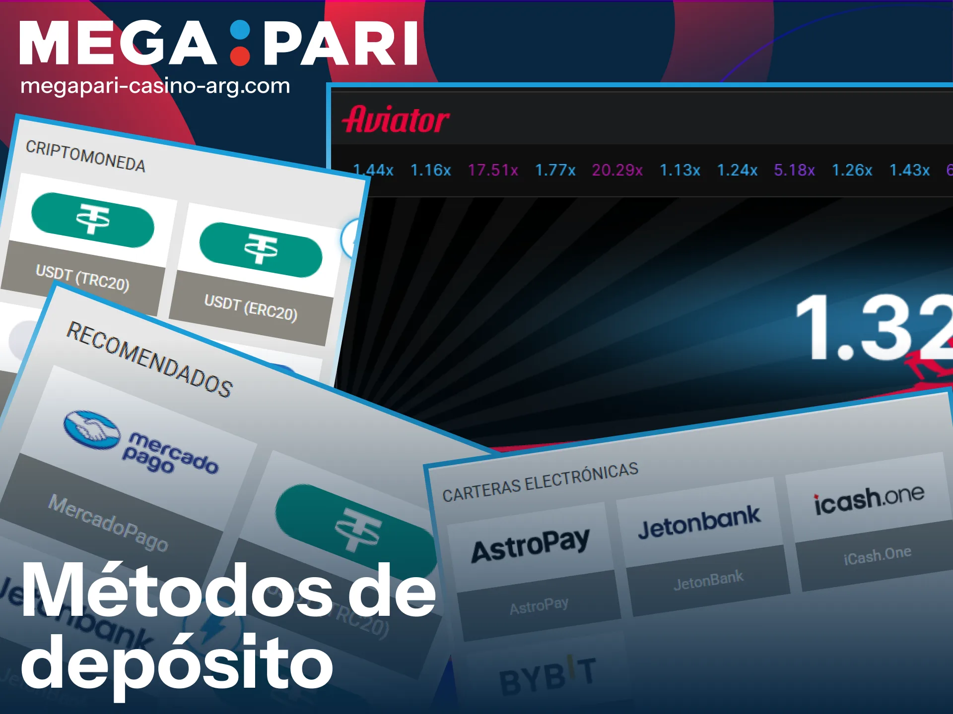 Conocé los métodos de pago disponibles para cargar saldo y jugar Aviator en MegaPari.