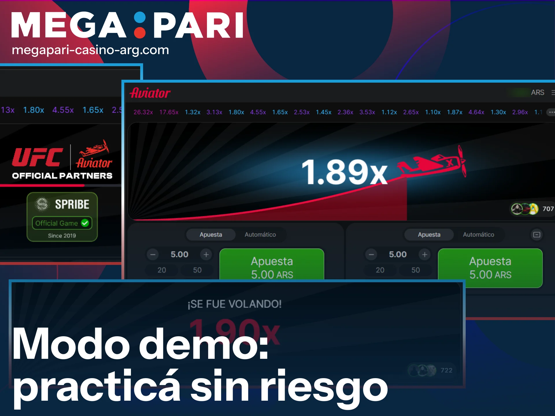 Probá gratis el modo demo de Aviator en MegaPari antes de apostar dinero real.