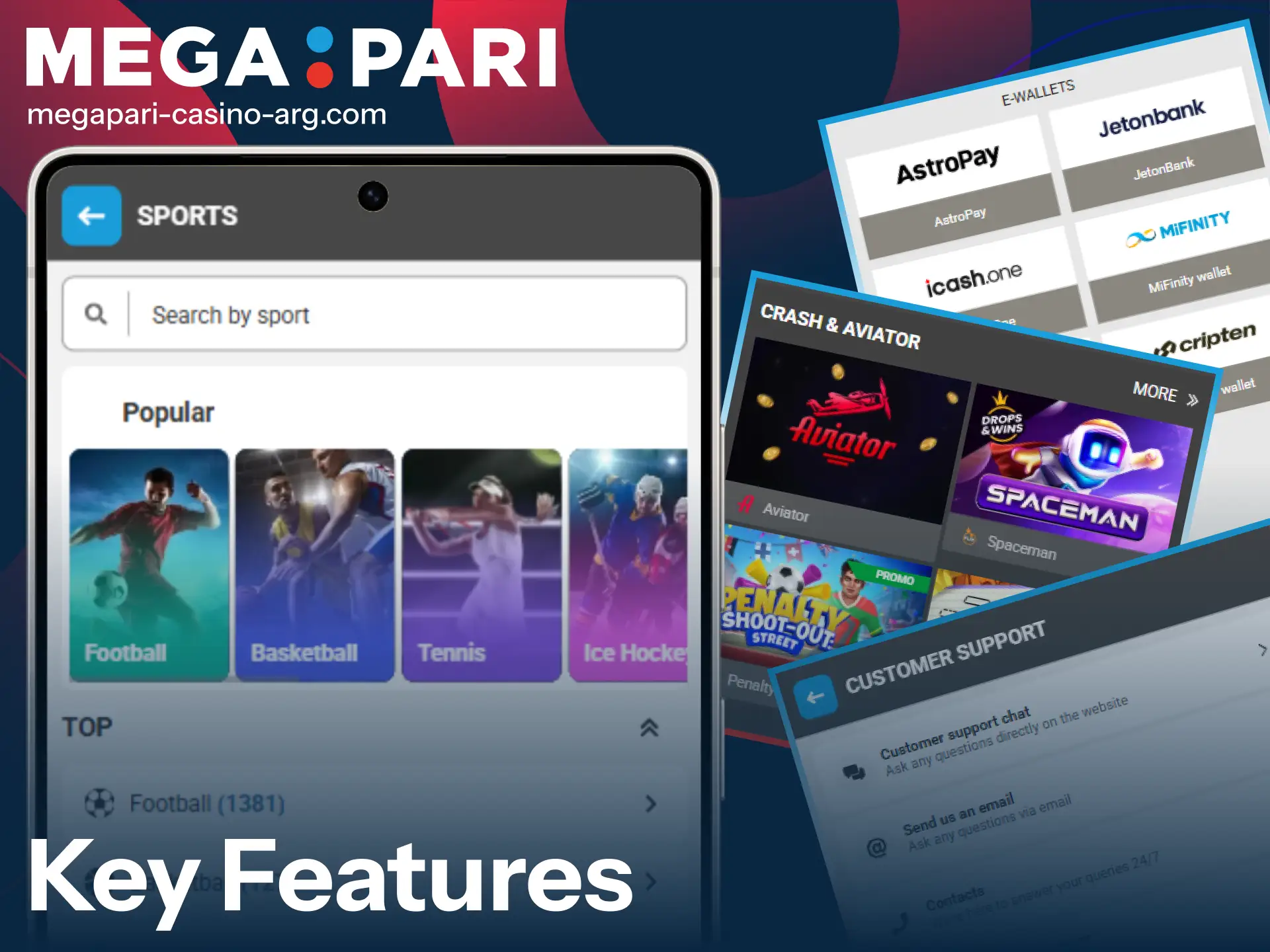 Explore the top features and functionalities of the official MegaPari mobile application.