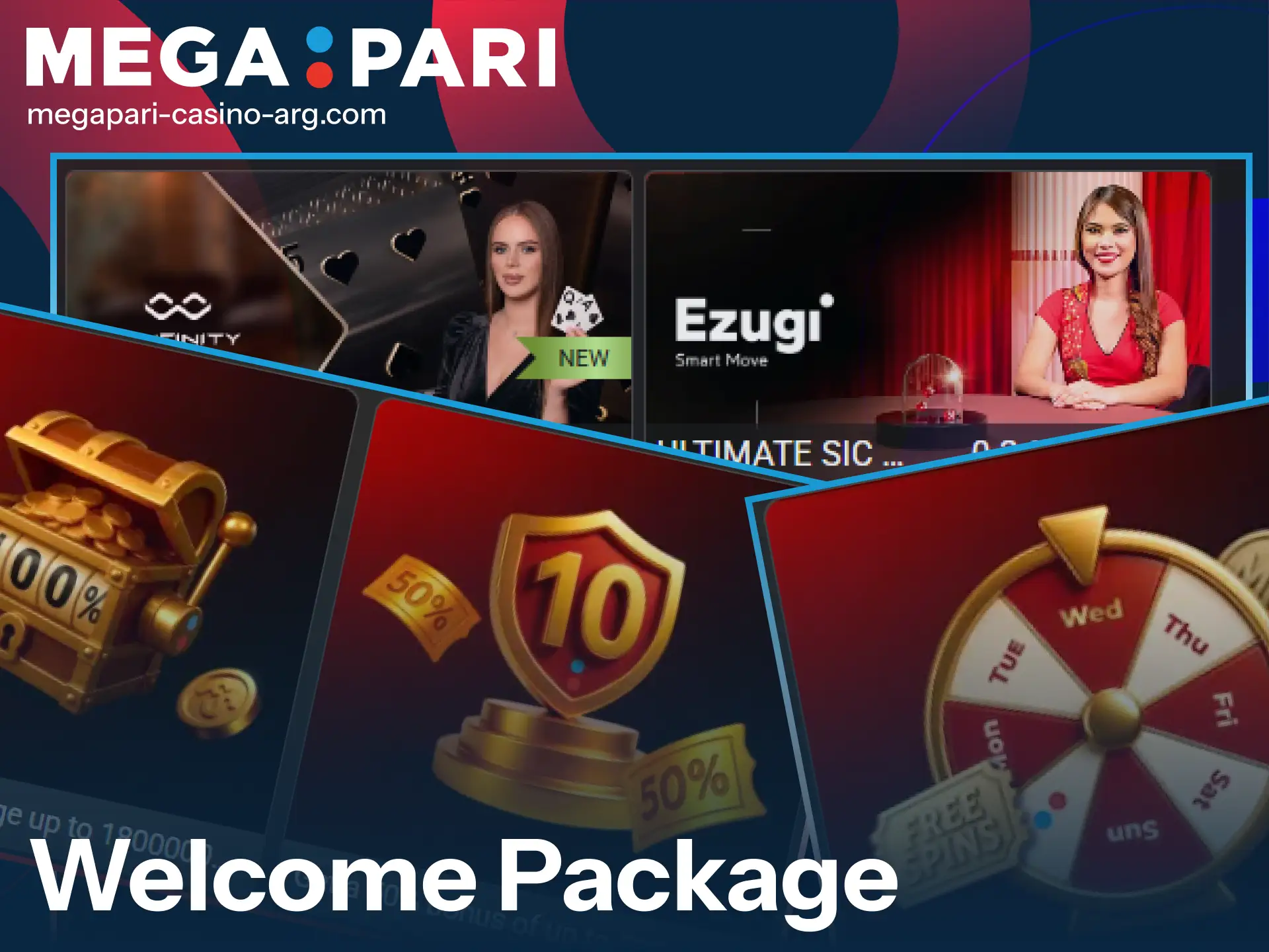 Claim a special welcome bonus for Live Casino games at MegaPari.