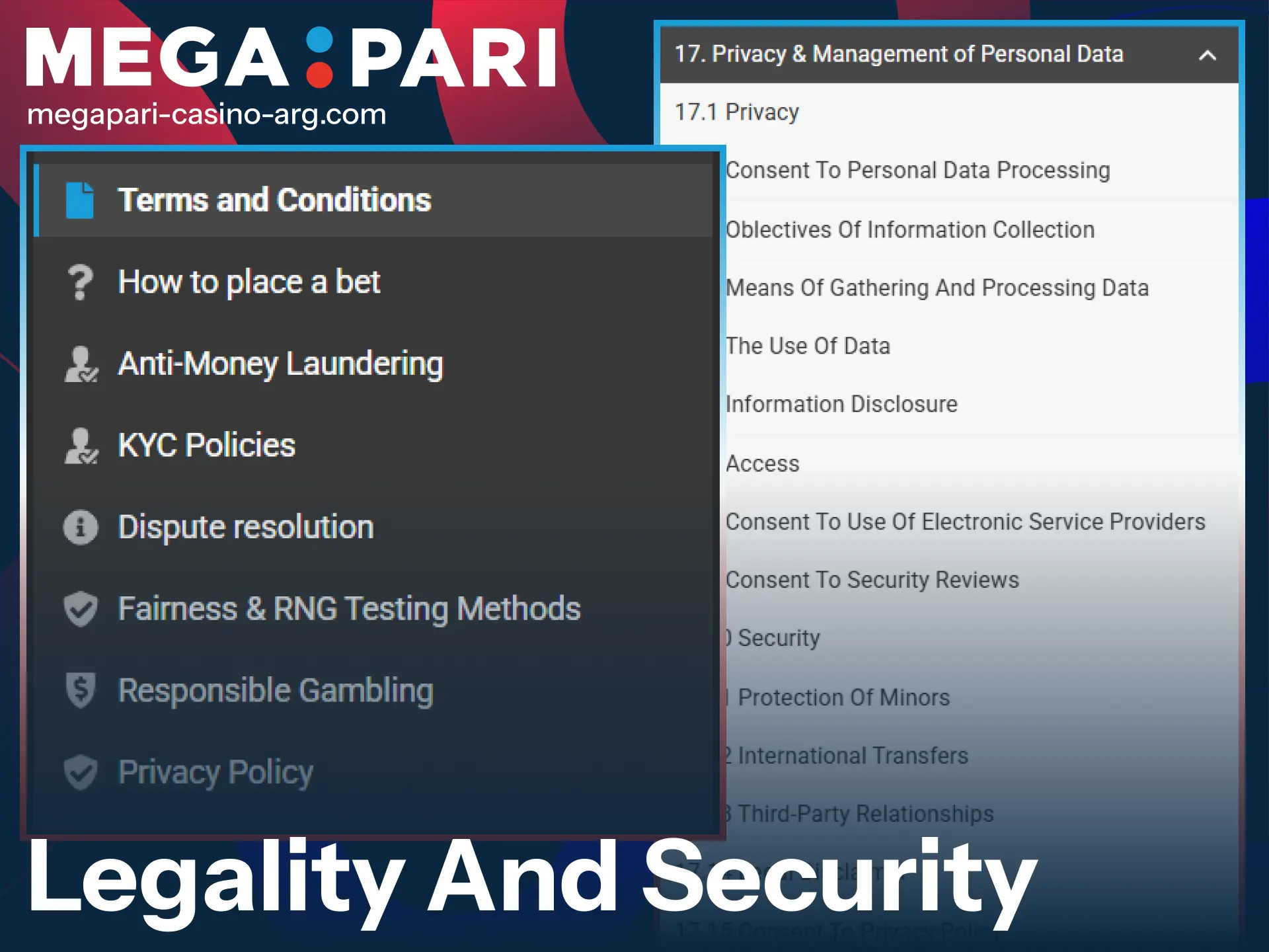 Understand the legality and high-level security protocols at MegaPari online casino.