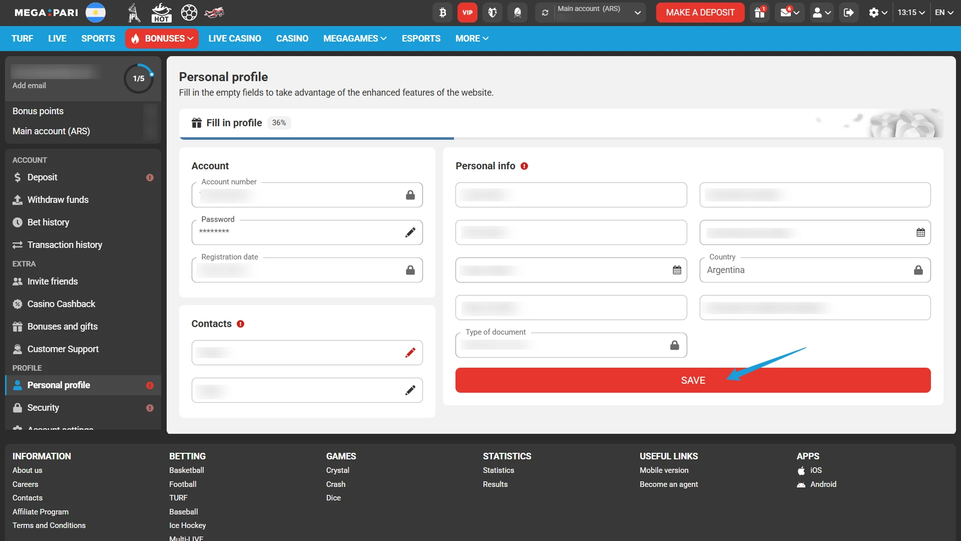 Send your documents and finalize the MegaPari verification status quickly.