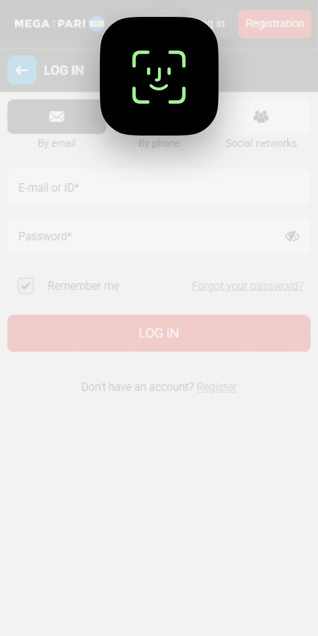 Activate biometric settings for a much faster MegaPari login experience.