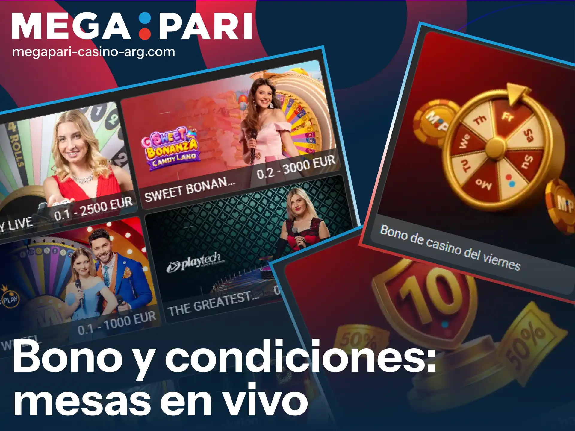 Reclamá tu paquete de bienvenida para jugar casino en vivo en MegaPari.
