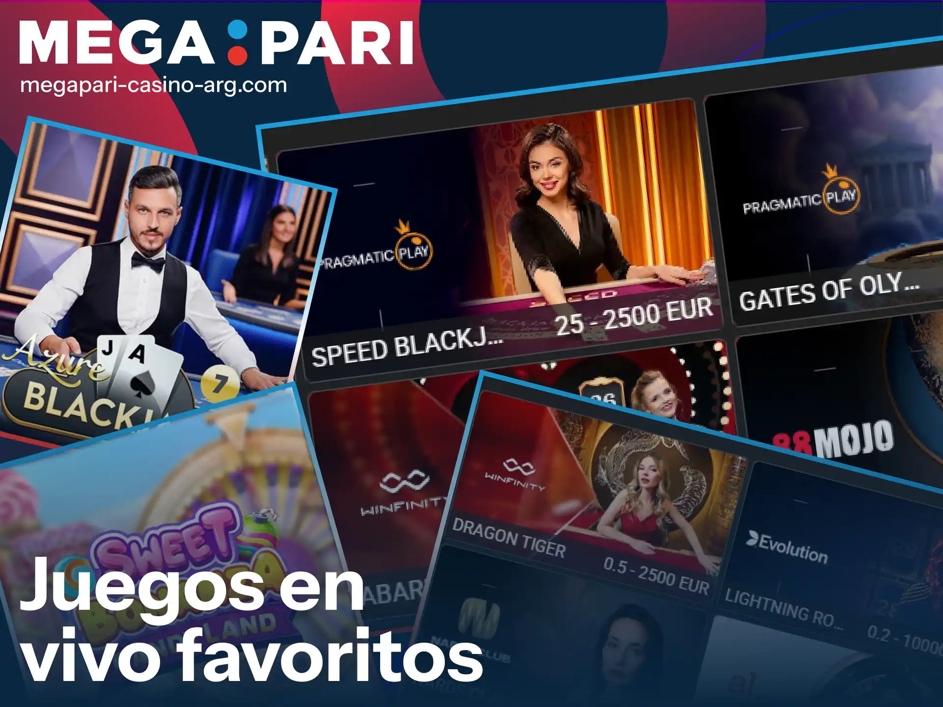 Disfrutá los juegos de casino en vivo más populares en MegaPari.