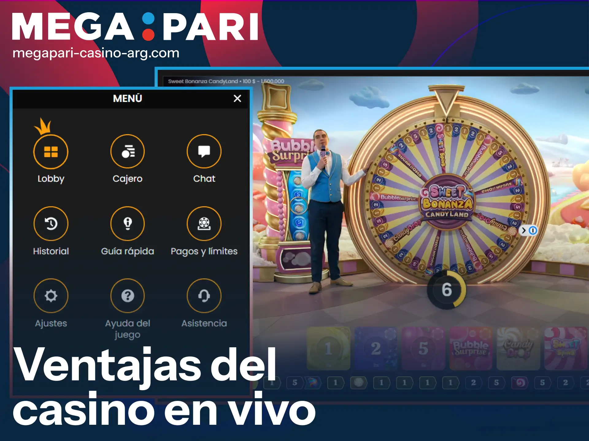 Aprovechá las ventajas exclusivas de jugar casino en vivo en MegaPari.