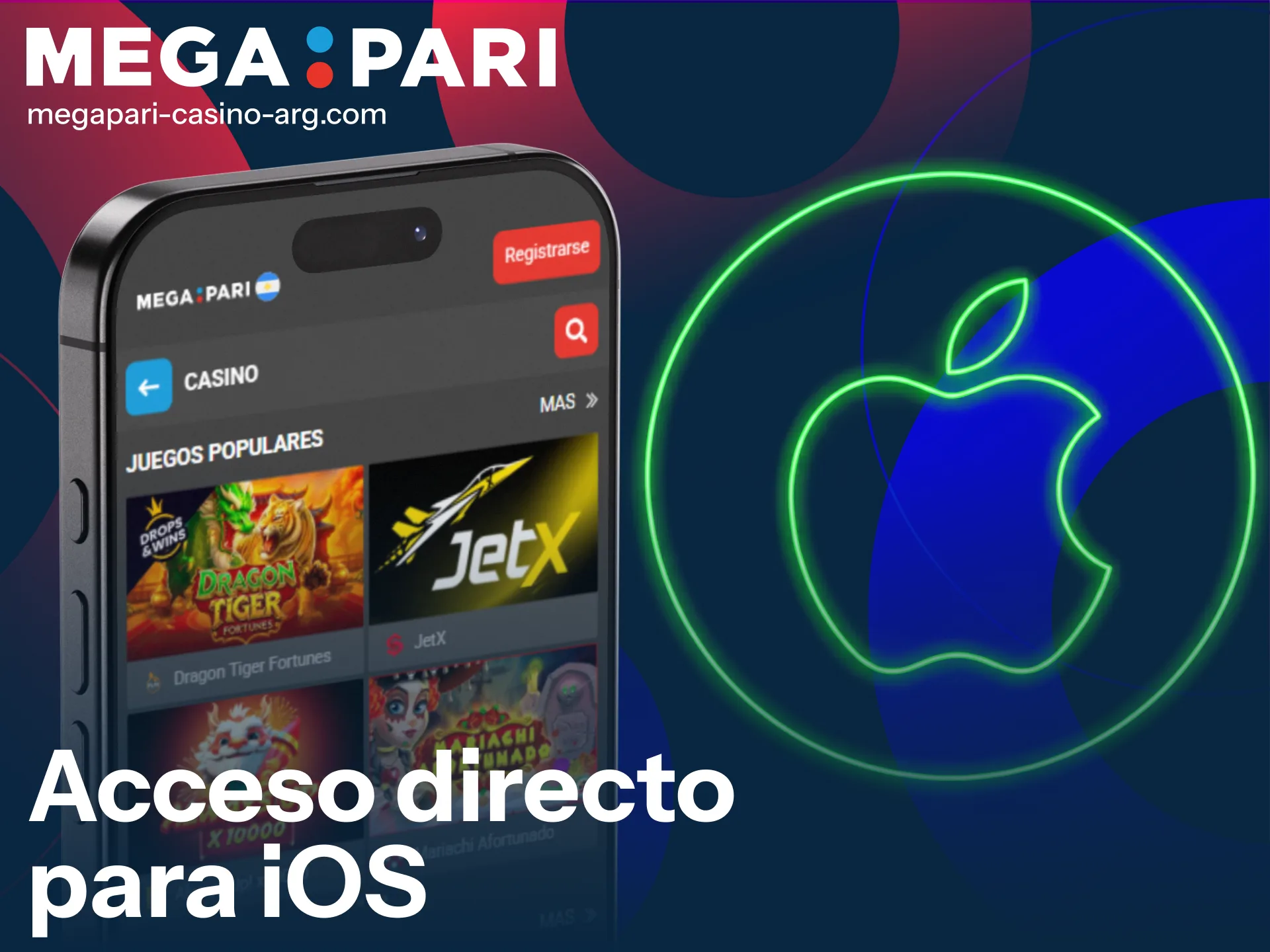 Instalá el acceso directo de la MegaPari App en tu iPhone.
