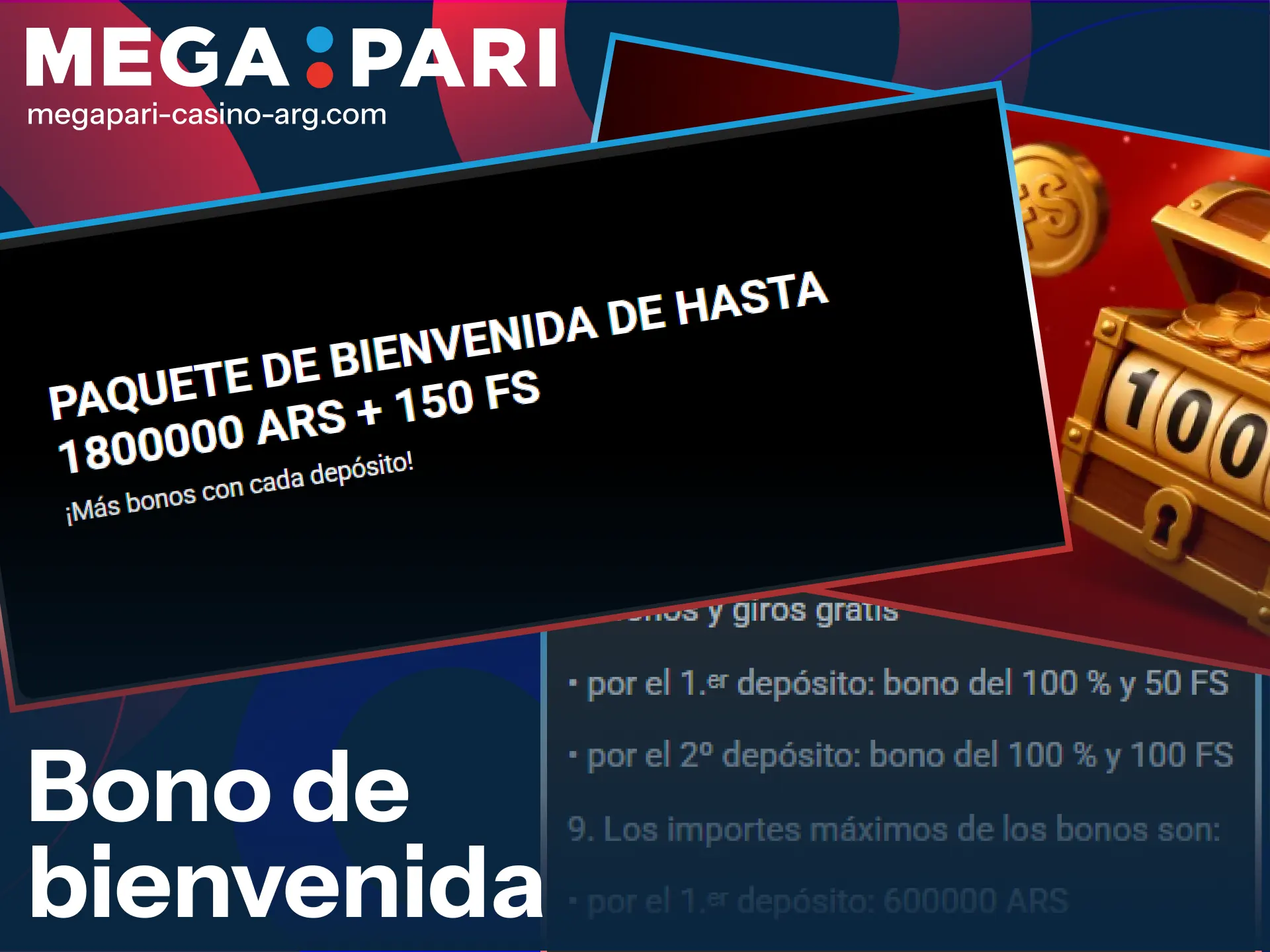 Reclamá tu bono de bienvenida y giros gratis en MegaPari casino.