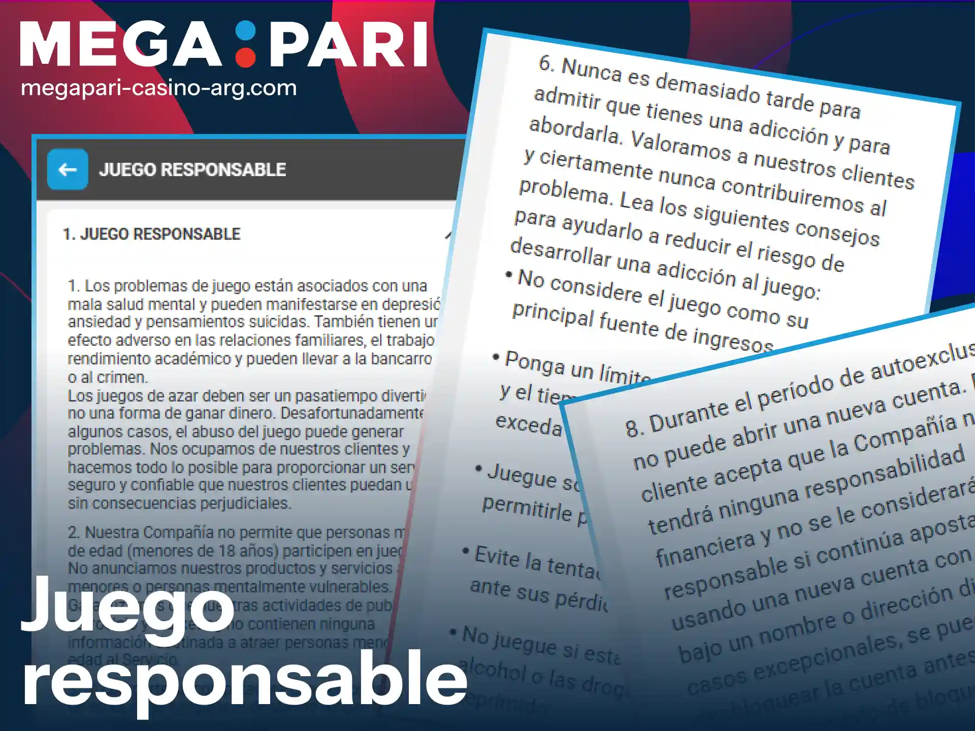 Mantené un juego responsable al participar en las apuestas de MegaPari.