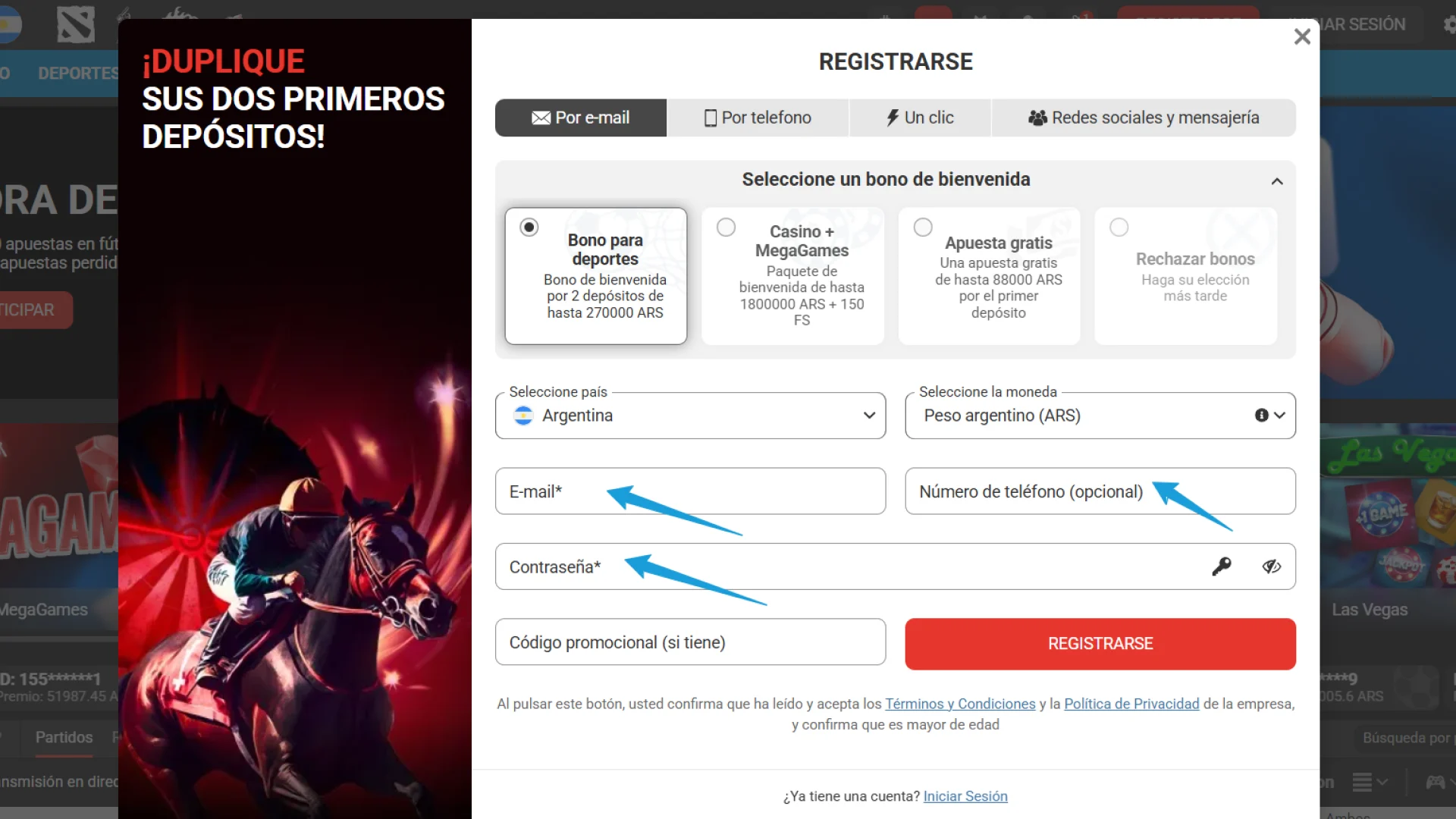 Validá la confirmación de tu Registro en MegaPari para activar beneficios.