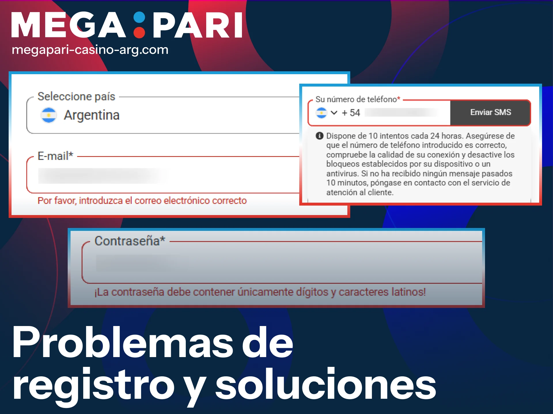 Solucioná los errores comunes durante el registro de usuario en MegaPari.