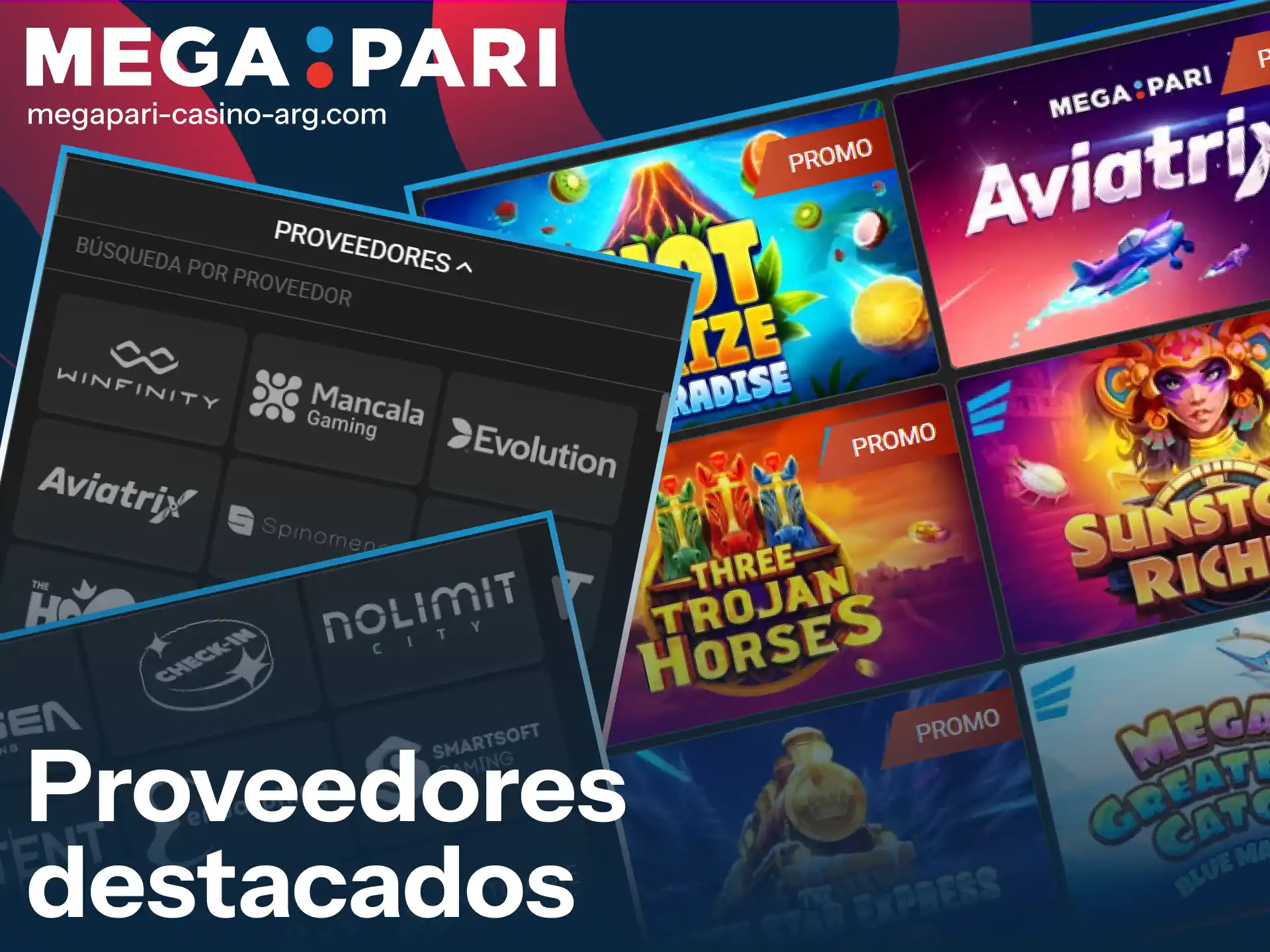 Conocé a los mejores proveedores de tragamonedas disponibles en el casino MegaPari.